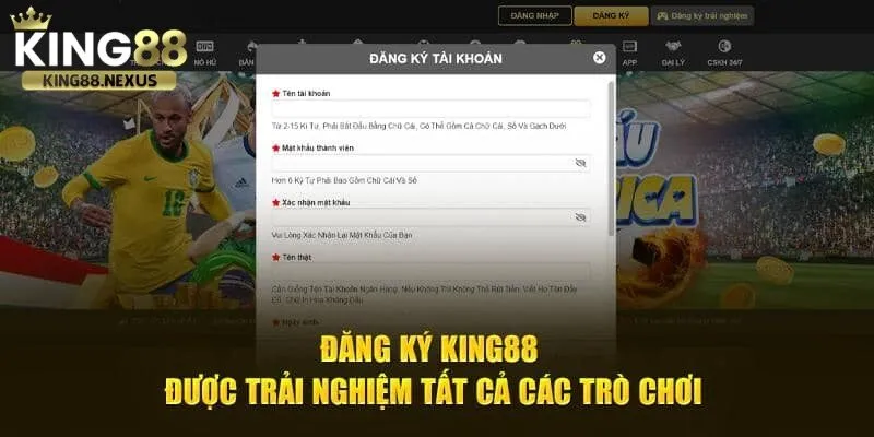 King88 - Trang Chủ King88.com Đăng Ký Nhận Ngay Lì Xì 88k Tham gia nhà cái king88 vô cùng đơn giản